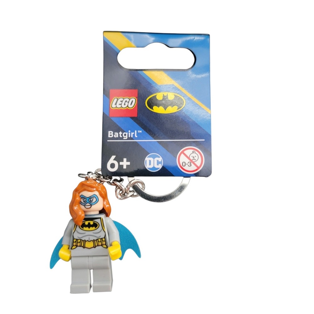 LEGO Batgirl Keyring DC Super Heroes Grey New 854320 Minifigure Keychain